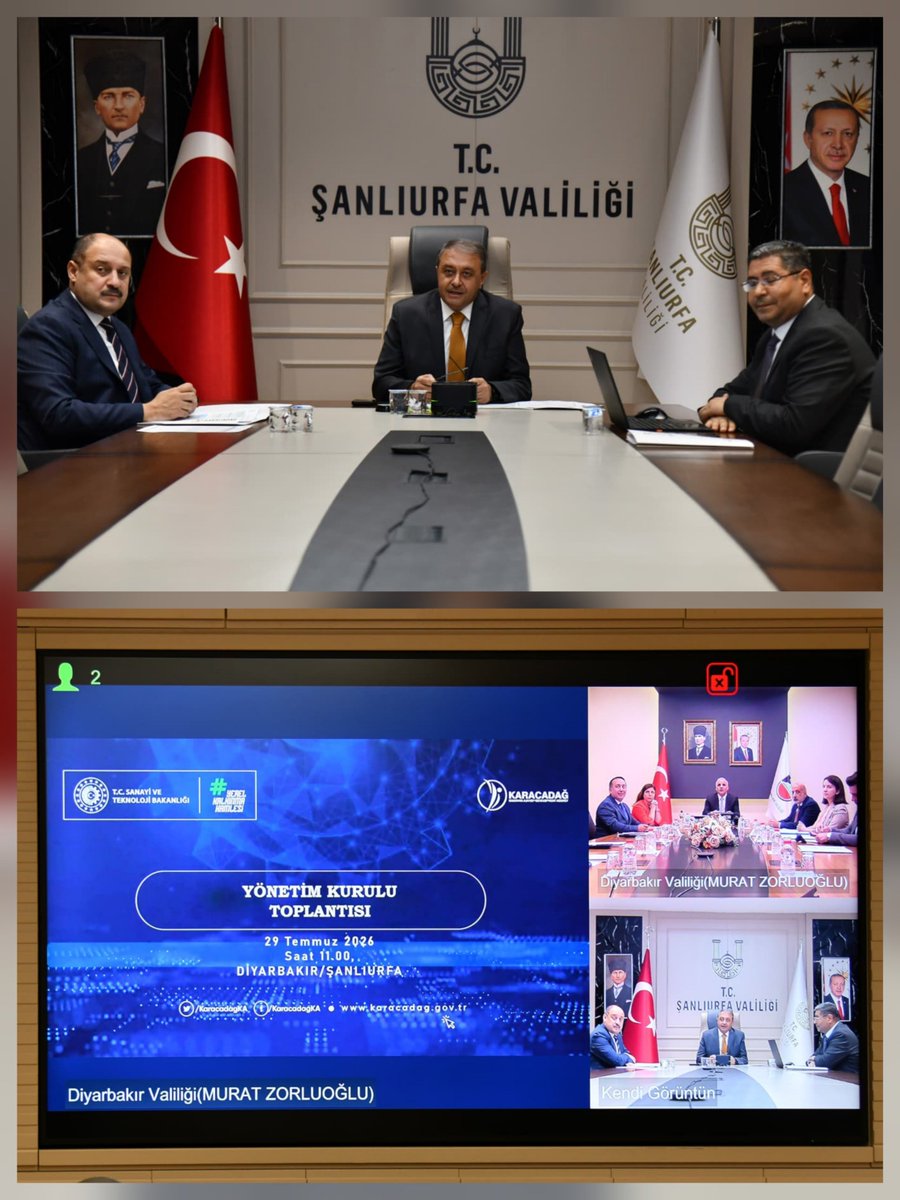UrfaValiligi's tweet photo. Karacadağ Kalkınma Ajansı Yönetim Kurulu Toplantısı Vali @hasansildak başkanlığında video konferans yöntemiyle gerçekleştirildi.

@KaracadagKA https://t.co/5pX7yei1aE