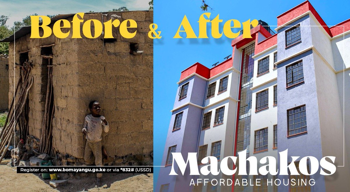 LewisMenya's tweet photo. Bye Bye Ghetto reflects a future where every Kenyan family has the opportunity to live in a secure, clean, and well planned community. Keywords: Bye Bye Ghetto, Dignified Living. #AffordableHousingProgram #ZeroSlumsLoading https://t.co/zeD6GSbTWM