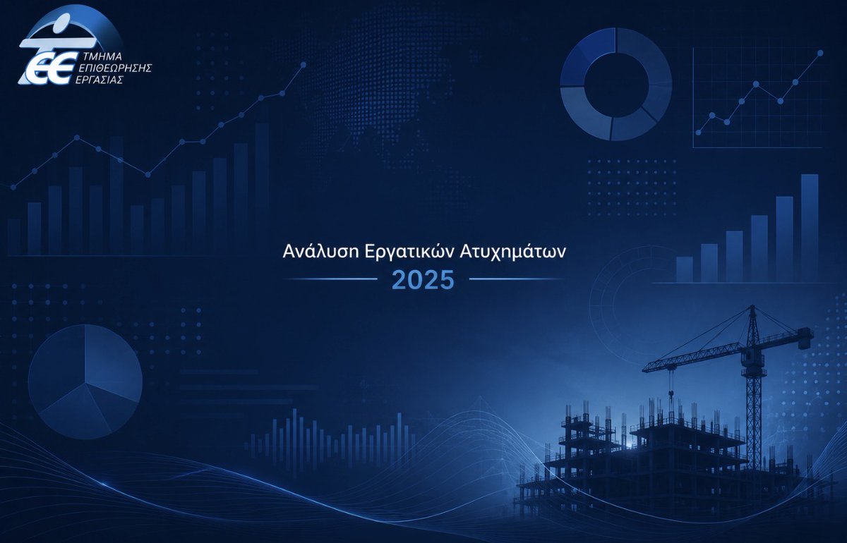 MinLabourCY's tweet photo. 📌 Ανάλυση Εργατικών Ατυχημάτων 2025

Το @Τμήμα Επιθεώρησης Εργασίας του Υπουργείου Εργασίας και Κοινωνικών Ασφαλίσεων, μετά την ανάλυση των εργατικών ατυχημάτων που γνωστοποιήθηκαν στο Τμήμα εντός του 2025, δημοσιοποιεί τα πιο κάτω σημαντικότερα ευρήματα: 

📊 Τα αριθμητικά στοιχεία καταδεικνύουν ότι συνεχίζεται η καθοδική πορεία του Δείκτη Ατυχημάτων (ετήσιος αριθμός ατυχημάτων διαιρούμενος με τον μέσο όρο του αριθμού των εργαζομένων επί 100 000) η οποία ξεκίνησε από το 2017, με το 2025 να σημειώνει σημαντική μείωση κατά 7.2% σε σύγκριση με το 2024, και 55,3% σε σύγκριση με το 2017. Τα ευρήματα αντανακλούν στη συλλογική προσπάθεια που γίνεται με στόχο τη μείωση των ατυχημάτων στους χώρους εργασίας.

📊H σημαντικότερη μείωση στον Δείκτη Ατυχημάτων καταγράφηκε στους τομείς των Ξενοδοχείων και Εστιατορίων (7,3%), του Χονδρικού και Λιανικού Εμπορίου (15,2%) και των Μεταφορών και Αποθήκευσης (8,8%). 

📊Οι Δείκτες Ατυχημάτων στους τομείς των Κατασκευών και της Μεταποίησης από το 2019 μειώνονται σταθερά, με τη μείωση το 2025 να ανέρχεται στο 42.5% και 39.6%, αντίστοιχα. Εξακολουθούν όμως, να αποτελούν τους τομείς με τον υψηλότερο αριθμό ατυχημάτων, με το 2025 να καταγράφει μικρή αύξηση στον Δείκτη Ατυχημάτων για τις Κατασκευές (3.9%) και μεγαλύτερη για τη Μεταποίηση (11,7%), συγκριτικά με το 2024. Ειδικότερα για τον τομέα των Κατασκευών, ο οποίος γενικότερα χαρακτηρίζεται ως υψηλού κινδύνου, παρατηρείται ότι το 2025 σε σχέση με το 2024, το ποσοστό του στο σύνολο των εργατικών ατυχημάτων αυξήθηκε από 15,3% σε 18,0%. 

📊Σε ότι αφορά στη συχνότερη αιτία ατυχημάτων, οι πτώσεις παραμένουν στην πρώτη θέση τόσο σε Ευρωπαϊκό όσο και σε Διεθνές επίπεδο. Στη χώρα μας 31,4% των ατυχημάτων σε όλους τους τομείς οικονομικής δραστηριότητας, οφείλονται σε πτώσεις. Για τον τομέα των Κατασκευών το αντίστοιχο ποσοστό ανέρχεται στο 38,7%, γεγονός που ενισχύει την ανάγκη για την περαιτέρω ανάπτυξη και εφαρμογή ολοκληρωμένων διαδικασιών και συλλογικών μέτρων προστασίας και πρόληψης. Επισημαίνεται ότι, από τον Μάρτιο του 2026 διεξάγεται στοχευμένη εκστρατεία διαφώτισης μέσα από τα μέσα μαζικής ενημέρωσης και κοινωνικής δικτύωσης με θέμα τις πτώσεις από ύψος στα εργοτάξια.

✍️ Διαχρονικά ως Κύπρος και σύμφωνα πάντοτε με τα στοιχεία της EUROSTAT, βρισκόμαστε κάτω από τον Ευρωπαϊκό μέσο όρο του Δείκτη Ατυχημάτων, χωρίς αυτό να σημαίνει ότι εφησυχάζουμε. Αντίθετα, ως Υπουργείο Εργασίας και Κοινωνικών Ασφαλίσεων μέσω του Τμήματος Επιθεώρησης Εργασίας και σε συνεργασία με τους κοινωνικούς εταίρους, εντείνουμε τις δράσεις μας για ενίσχυση της θετικής κουλτούρας ασφάλειας και υγείας. 

🎯Επικεντρωνόμαστε στο σχεδιασμό και την υλοποίηση εκστρατειών επιθεώρησης και διαφώτισης, στηριζόμενοι μεταξύ άλλων και στα ευρήματα των αναλύσεων για τα ατυχήματα, με όραμά μας «Μηδέν Εργατικά Ατυχήματα».

➡️Η ανάλυση των εργατικών ατυχημάτων για το 2025 βρίσκεται αναρτημένη στην ιστοσελίδα του Τμήματος Επιθεώρησης Εργασίας 🔗 https://t.co/3esxn22m93

#EUhealthyworkplaces #positivesafetyculture #VisionZero #occupationalaccident