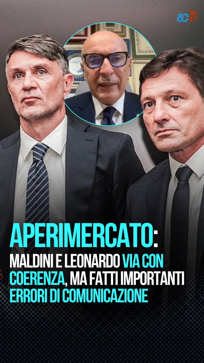 tuttosport's tweet photo. "Maldini e Leonardo se ne sono andati coerentemente, ma gli errori di comunicazione...": il commento di Jacobelli sulla situazione in Nazionale ad Aperimercato🇮🇹🤔

Live su YT tutti i giorni dal lunedì al venerdì alle 19‼️

#Tuttosport #Italia https://t.co/Wg0PxwzUCn