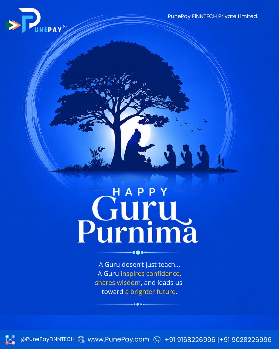 PunePayFiNNTECH's tweet photo. A Guru's wisdom lights the path to growth and success. 
𝐖𝐡𝐚𝐭𝐬𝐀𝐩𝐩 𝐁𝐮𝐬𝐢𝐧𝐞𝐬𝐬 : https://t.co/jbRxtedVxa

📲 𝐖𝐡𝐚𝐭𝐬𝐀𝐩𝐩 𝐍𝐮𝐦𝐛𝐞𝐫 : https://t.co/V8lSIMXYXZ
#HappyGuruPurnima #GuruPurnima #PunePay #PunePayFintech #Gratitude #Mentorship #Wisdom https://t.co/xzmprA7vOa