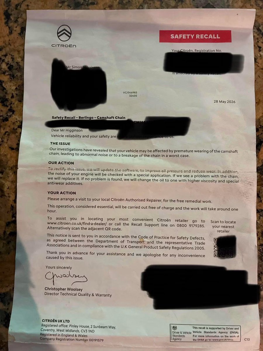 debbmcfall's tweet photo. A recalled Citroën fault broke his van on 16 June. He’s a self-employed single dad, left without a van or income for over 6 weeks. Parts may take another month and no courtesy van has been offered. Please urgently help.
@CitroenUK @Stellantis @Motor_Ombudsman @WhichUK #CitroenUK https://t.co/N1gbspcSqE
