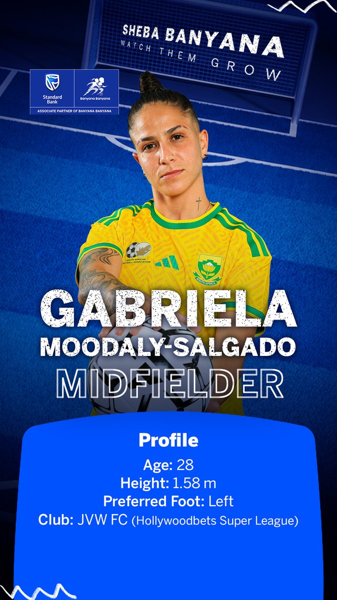 StandardBankZA's tweet photo. Got an eye for talent? Prove it. 👀 We'll be hiding Banyana Banyana Digital Player Cards across our social platforms throughout WAFCON. Collect the full squad, comment below using #ShebaBanyana and #BackedByBlue💙 and you could walk away with a Checkers Voucher*. 

T&Cs apply: https://t.co/XbpWuQr5it