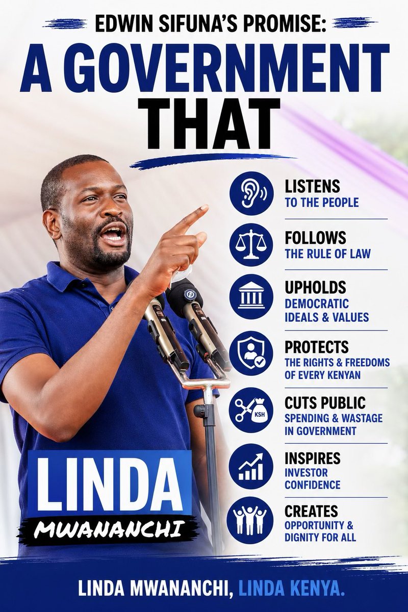 paulinenjoroge's tweet photo. H.E @edwinsifuna’s presidency will first and foremost, be about fixing the software of government.

This is also consistent with the Social Market Democracy philosophy that Spokesperson @CaroliOmondi earlier outlined as the anchor of the @LindaMwananchi_ vision https://t.co/5dCKfHhhmk