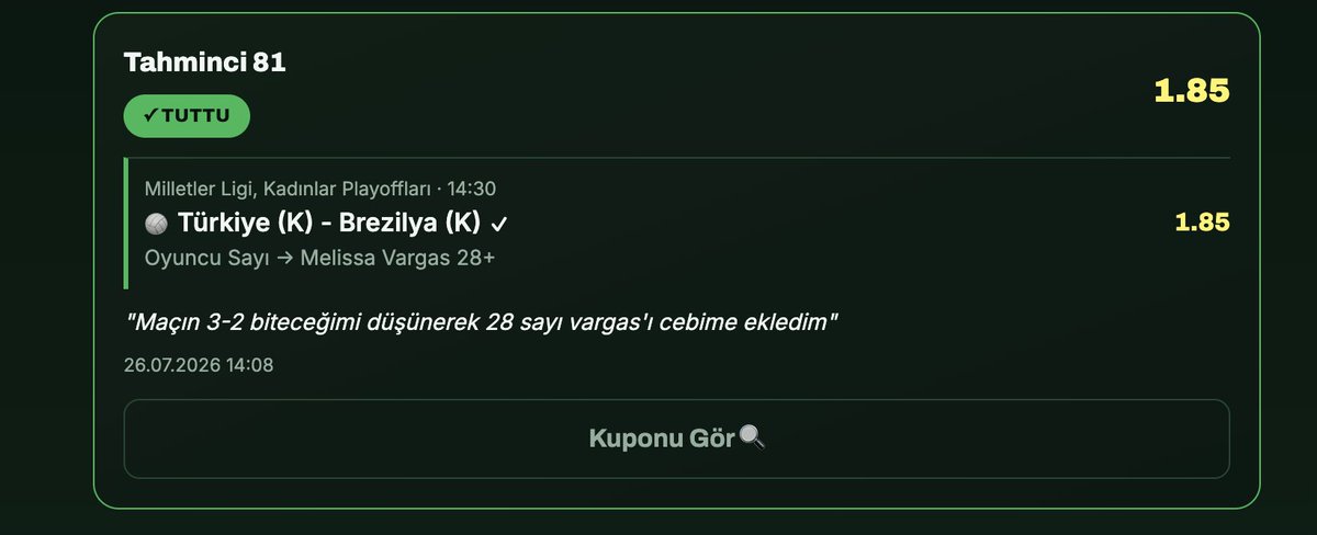 OrkunaSorBot's tweet photo. 🎉 KUPONLAR TUTTU! https://t.co/EpTiosiGJY