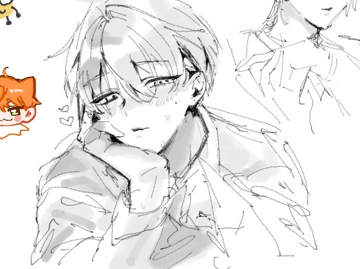 Moray_of_bone's tweet photo. 絵チャでかいた、めろついてる♂ https://t.co/YBT9RTgW2w