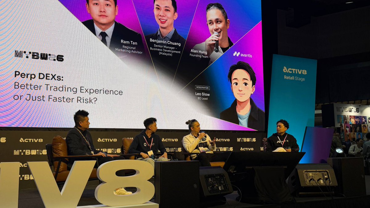 kalqix's tweet photo. KalqiX is on the ground at Malaysia Blockchain Week 2026 🇲🇾

Our CBO, @Alanhung_zk3, joined the panel “Perp DEXs: Better Trading Experience or Just Faster Risk?” - sharing perspectives on the future of decentralized trading.

Building what’s next. ⚡ https://t.co/0YCaCZp7IF