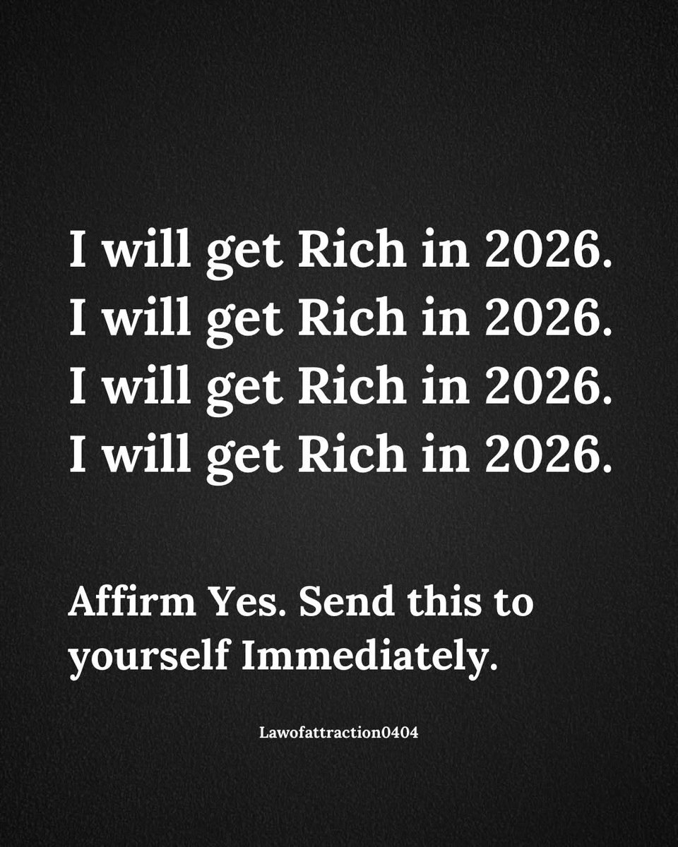 manifestpower4X's tweet photo. I will get rich in 2026. 🤑🍀 https://t.co/tNoTlX8apK