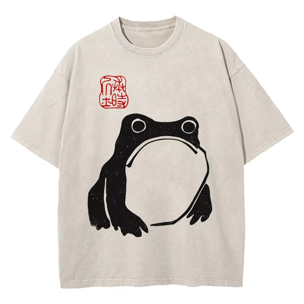 mitamenoiistore's tweet photo. [カエル柄2] 　Tシャツ https://t.co/jj5VXfyP9u