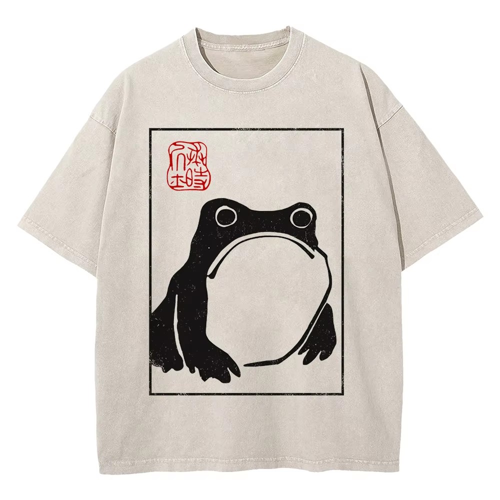mitamenoiistore's tweet photo. [カエル柄2] 　Tシャツ https://t.co/jj5VXfyP9u
