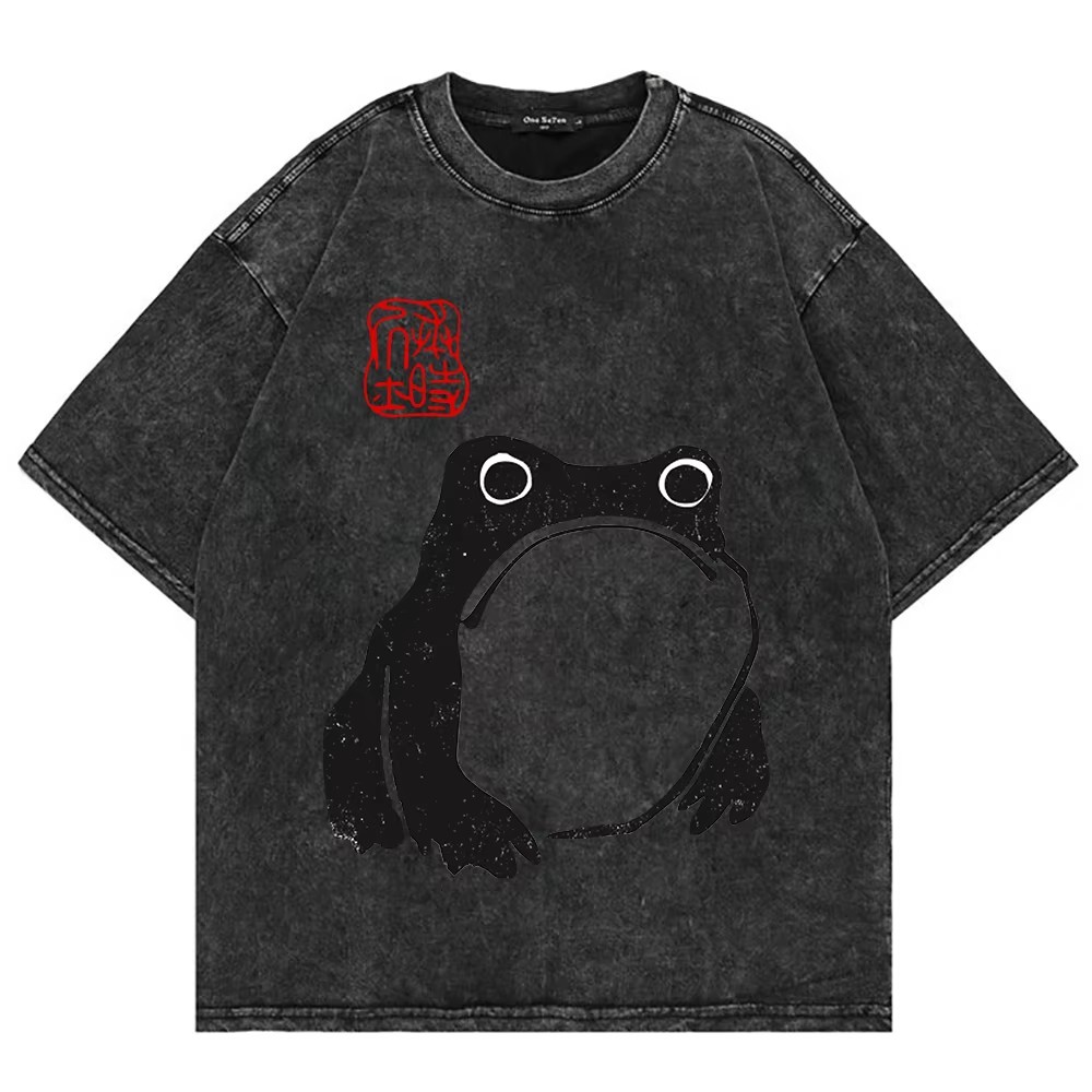 mitamenoiistore's tweet photo. [カエル柄2] 　Tシャツ https://t.co/jj5VXfyP9u