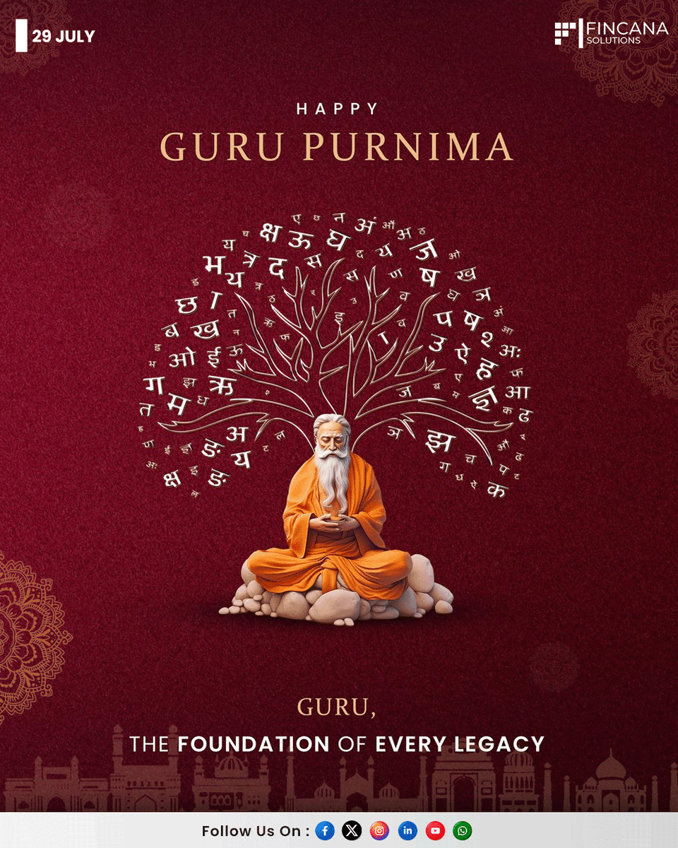 FincanaSolution's tweet photo. This Guru Purnima, we extend our sincere gratitude to all mentors, teachers, and guides whose wisdom helps us learn, grow, and move forward with confidence.

Happy Guru Purnima. 🙏✨
.
.
#GuruPurnima #mentorship #ProfessionalGrowth #leadership #WorkplaceCulturematters https://t.co/1CvvsbVteS