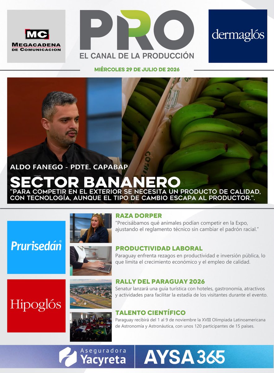 780AM's tweet photo. 🙌🏻 Portada informativa de #CanalPRO

📌 Edición 29.07.26

📲 ¡Visitá https://t.co/YLhIUV11iK! https://t.co/9vt3iOjBHq