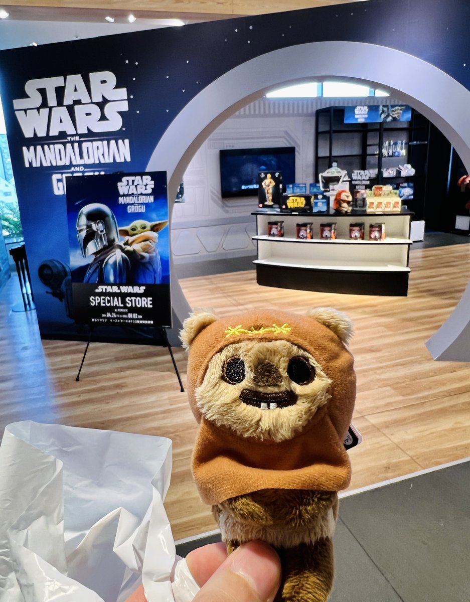 MaskedRyuki's tweet photo. ソラマチのスターウォーズポップアップストア終了前に滑り込み。一回諦めて後悔したウィケットのでかぬいお迎え〜 https://t.co/AqkeqeBapB