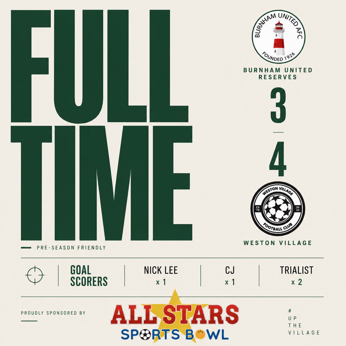 WVFC2024's tweet photo. Great result last night against county opposition in our first pre season game. 

With 6 new faces in the squad 👀 We found ourselves comfortably 4-0 up with goals coming from CJ, Nicky Lee and 2 from a baller of a Trialist. 

#UpTheVillage https://t.co/WVUKpEeNLa