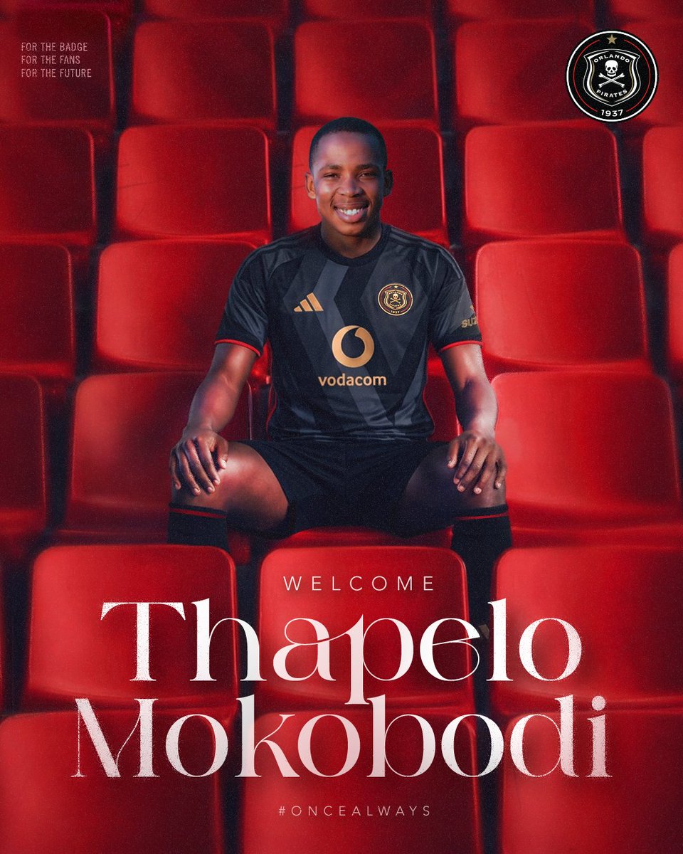 orlandopirates's tweet photo. 🗞 𝐓𝐑𝐀𝐍𝐒𝐅𝐄𝐑 𝐍𝐄𝐖𝐒 💻

Mokobodi Joins the Buccaneers

💻 Read More: https://t.co/LalCSydYoV

⚫⚪🔴⭐
#OrlandoPirates
#OnceAlways https://t.co/nFeb3ilfPN