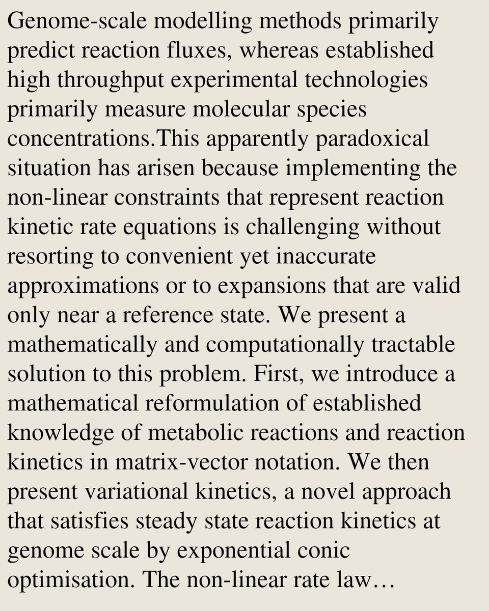 ENZN's tweet photo. Variational kinetics: elementary reaction kinetics via conic optimisation

Ronan M. T. Fleming, Ines Thiele
https://t.co/c660lIcZ2f [𝚚-𝚋𝚒𝚘.𝙼𝙽] https://t.co/BEhM0zRk8e
