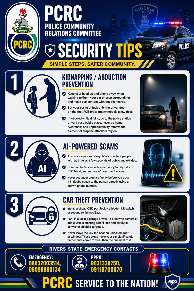 pcrcrivers's tweet photo. #fypシ゚viral #pcrcrivers #commnunitysafety #securityalert #safetyfirst https://t.co/c03S6yi0bu