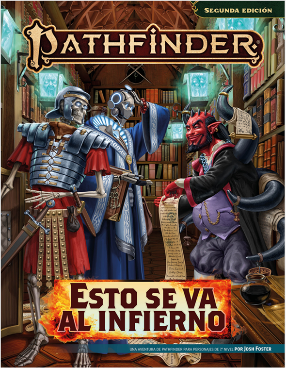 DevirIberia's tweet photo. Ya está disponible en DriveThru la aventura de Pathfinder 2e: ¡Esto se va al infierno! 🔥

😈🔥 Cuando el mago Yrdris hizo un trato con el diablo que le otorgaba la posesión de una torre infernal (tejida a partir de sombras) a cambio de su alma inmortal, esperaba encontrar la forma de saltarse el contrato antes de que se le acabara el tiempo. Se equivocaba. A su muerte, su torre fue trasladada al Infierno junto con todo lo que contenía... 🏰📖

🔗https://t.co/fN5e3UQV3l