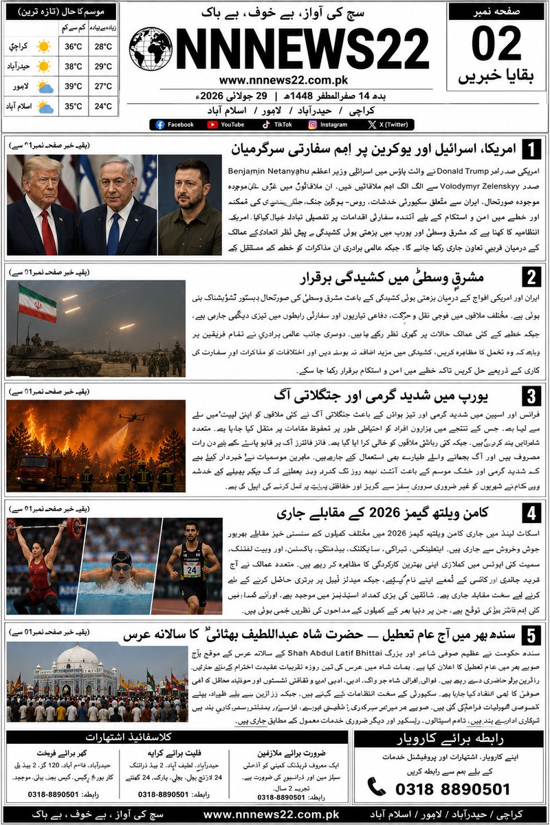 NNNEWS22's tweet photo. خبر ہی خبر

#nnnews22 #newspaper #post https://t.co/0LUrgrHuEM