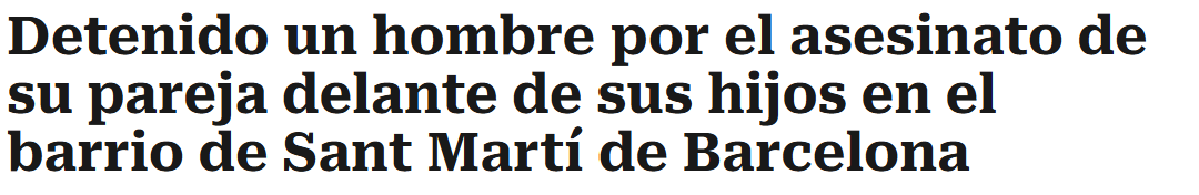 rossotellez's tweet photo. Una mujer de 34 años ha sido asesinada por su pareja delante de sus hijos en Barcelona. 

No son sucesos aislados. Es violencia machista. Cada mujer asesinada nos recuerda que aún queda mucho por hacer como sociedad para erradicar esta violencia.

Ni una menos
#ViolenciaDeGénero https://t.co/NJqmOIYl3D