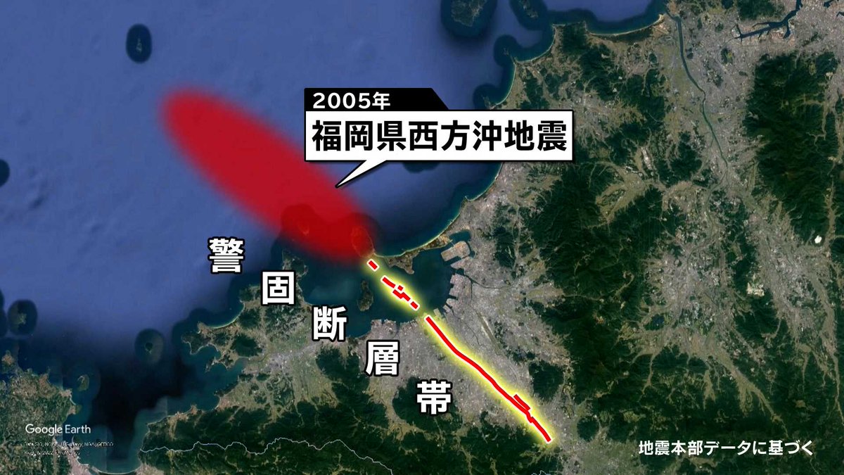 rkbnews4ch's tweet photo. JUST IN!! 新着記事
⠀ /／
🗣「他人事ではない」
　　福岡の警固断層帯南東部も”割れ残り”Sランクに指定
　　地震発生のリスク非常に高い
   \＼
もっと見る 👇👇
📰https://t.co/jnaTyooaqf

今回の熊本地震は日奈久断層帯の付近が震源でした。10年前の熊本地震もこの日奈久断層帯で起きていていわゆる活断層の割れ残りが今回の地震を引き起こしたと見られます。この「活断層の割れ残り」、防災の専門家は福岡にとって「他人事ではない」と警鐘を鳴らします。