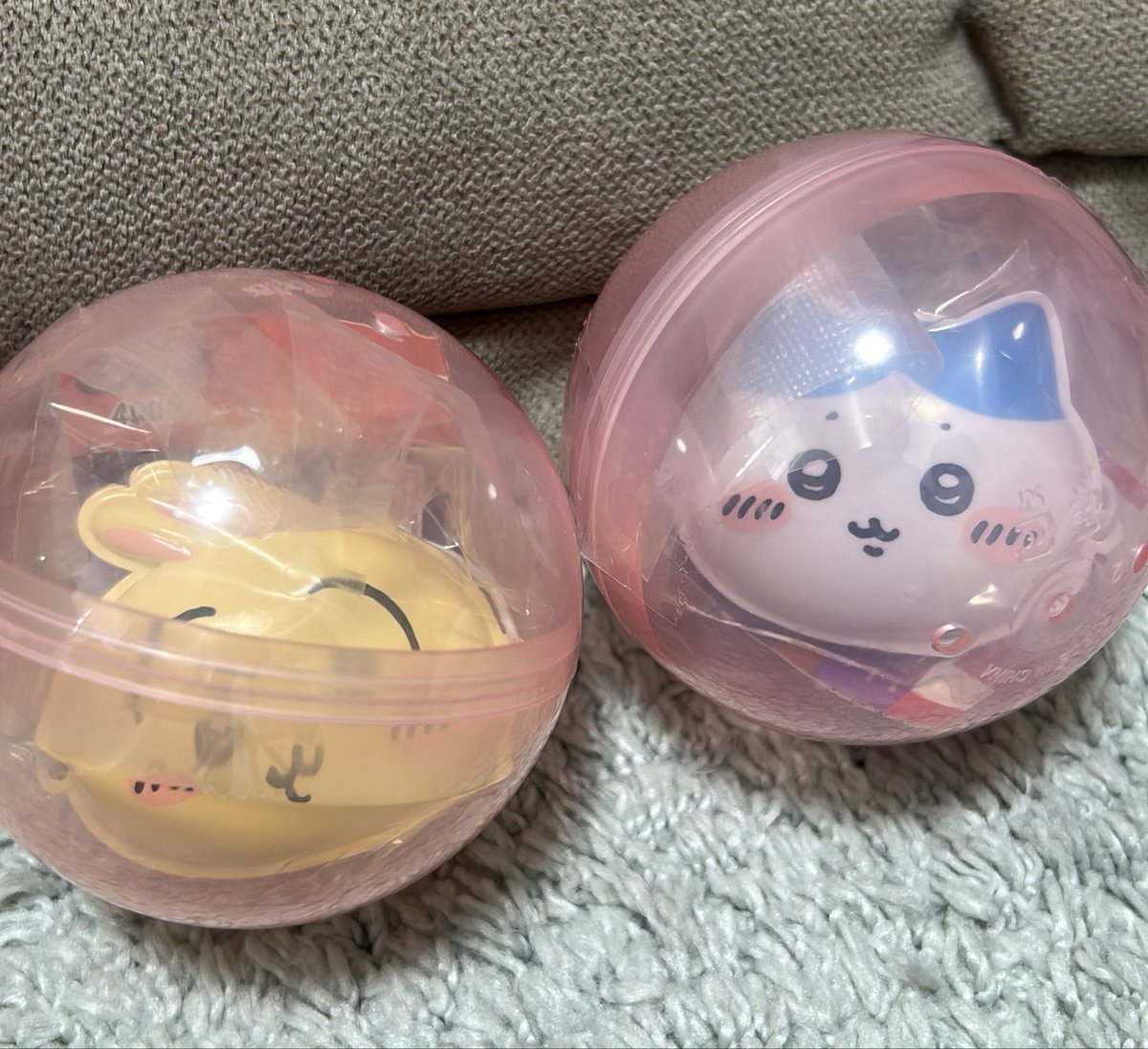 Tanipio1204's tweet photo. ちいかわ ミニチュアおめん 交換希望

求)) モモンガ  ちいかわ
譲)) ハチワレ　うさぎ

2:2で交換して下さる方最優先。
郵送交換希望です。
検���からでもお気軽にお声がけ下さい🎀 https://t.co/vGsDCSVkYw
