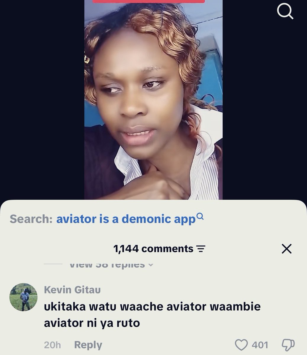 Kibet_bull's tweet photo. A certain lady is driving a campaign against Aviator after losing two businesses, and someone said 😂😂 https://t.co/s6Y7iKjzWo