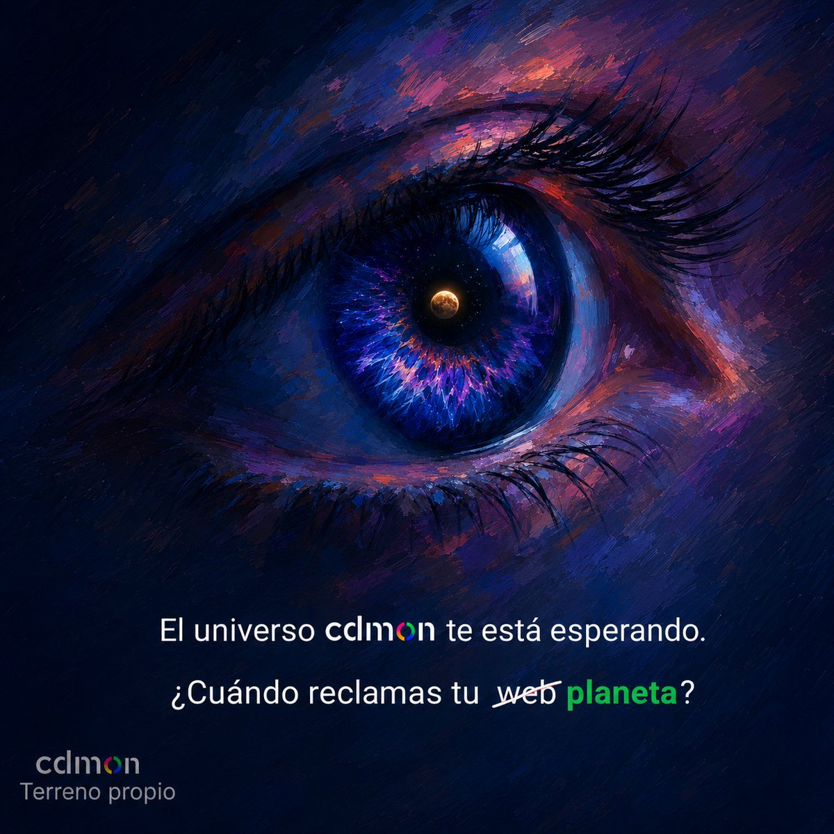 cdmon's tweet photo. El universo 𝗰𝗱𝗺𝗼𝗻 te está esperando. 🌌

¿Cuándo reclamas tu web?
🔗https://t.co/4tkZVvkcbo

#TerrenoPropiocdmon #cdmon #universocdmon https://t.co/B2L5CvOhmD