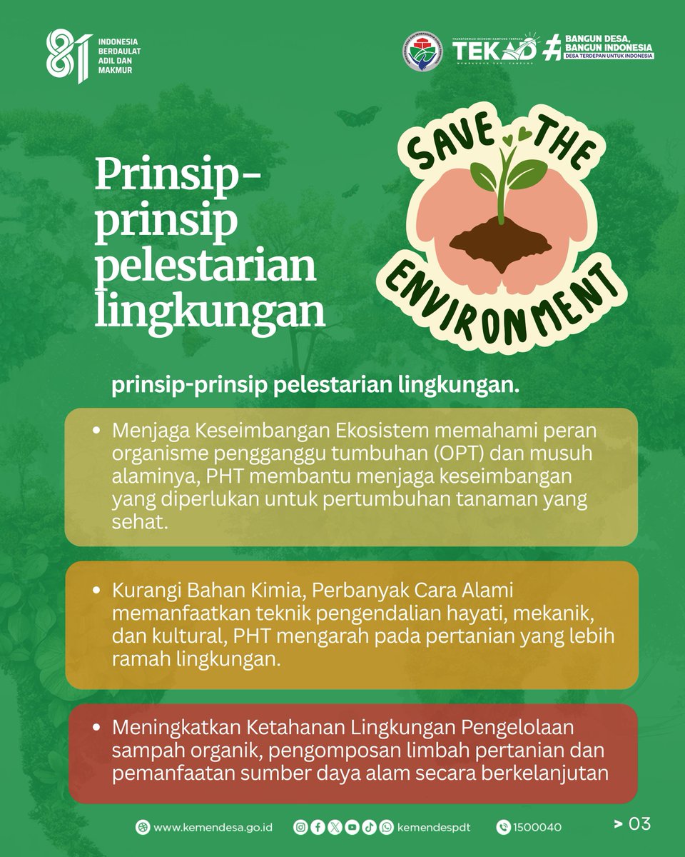 kemendespdt's tweet photo. Melalui Program TEKAD, pendekatan Pengelolaan Hama dan Limbah Terpadu (PHT) menjadi bagian penting dalam penerapan SECAP. https://t.co/EfLHm8DHBl