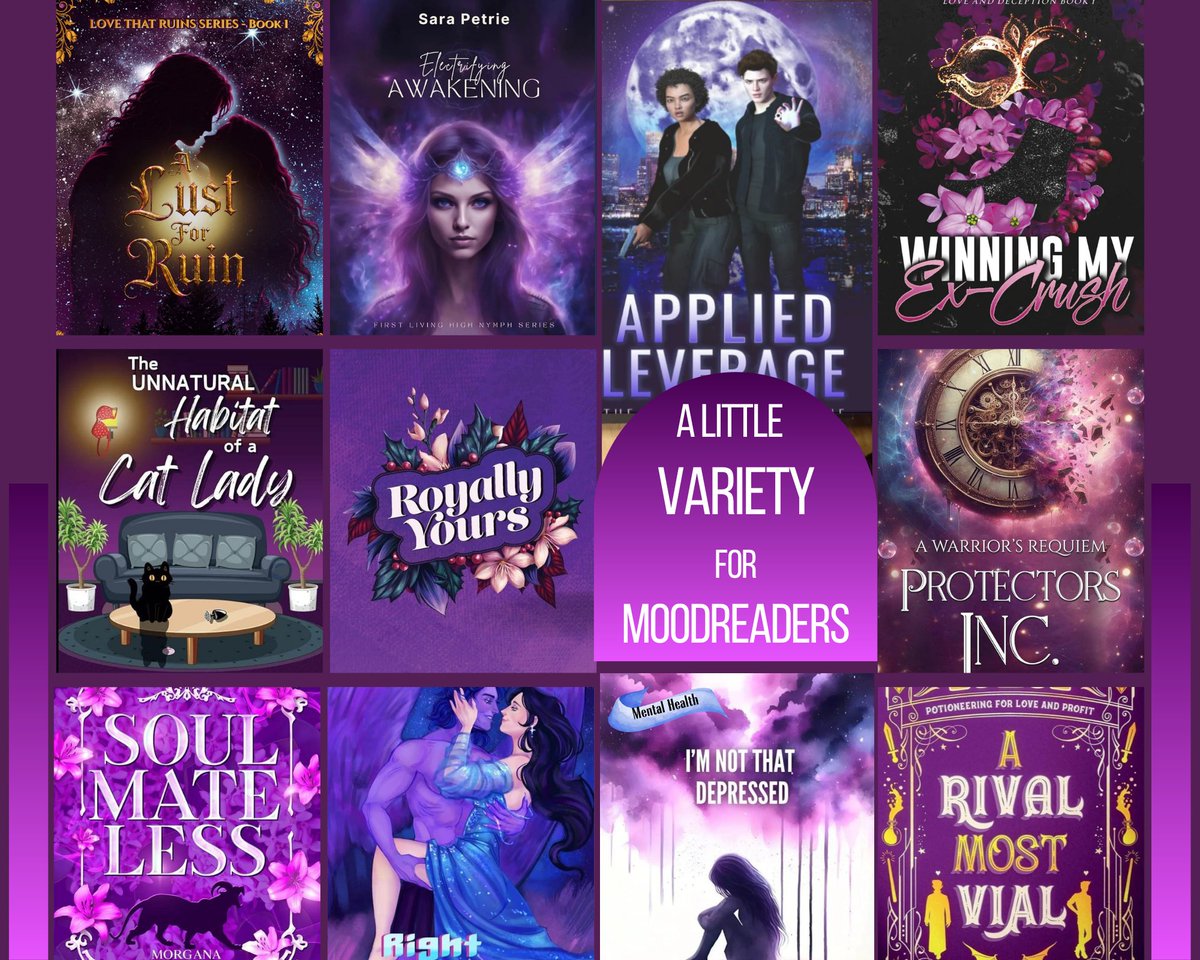 AgapitiCh1981's tweet photo. A Little Variety
for Mood Readers.

Today I chose a bit of purple fantasy.

Your reading journey starts here
https://t.co/R3ZCOGUz6A

Be part of something special ♥

#indieauthor #readingcommunity #bookrecommendations #booklover #booknerd #bookaddict #booklovers #bookchallenge https://t.co/3fqEJfgH6A