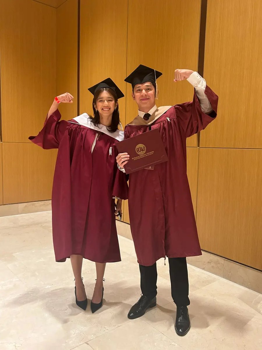 nohatesana's tweet photo. So proud this two bestie. Sabay pumasok sa showbiz, sabay nag aral sa  PWU at sabay din nag tapos ng kolehiyo. Saludo ako sainyo kaori and aljon 🫡❤️
#KaoriOinuma #AljonMendoza #PWU https://t.co/LA2CFY5exN