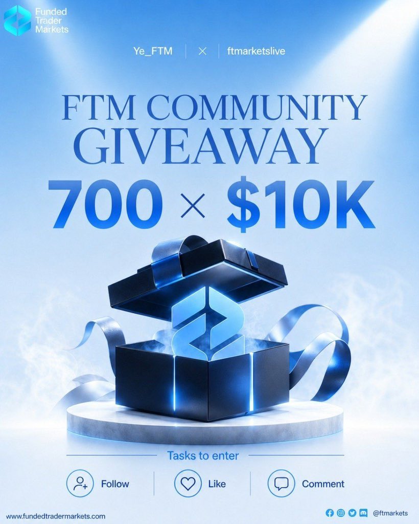 justwisdomm's tweet photo. 10K × 700 Challenge Accounts 🎉

☑️ Must Follow 
@justwisdomm || @I_AM_KING012 || @FTMarketslive || @Ye_FTM 

1️⃣Like, Retweet turn on notifications 🔔 

2️⃣Tag 3 friends engage with Quoted tweet 

3️⃣Post proof of following the above handles & comment done

💫Winners Will be selected Randomly

Sponsored by @Ye_FTM
