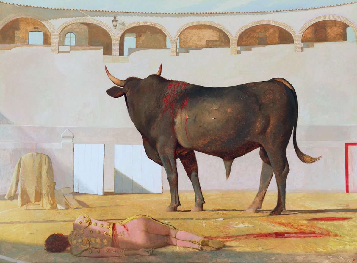 ArtorOtherThing's tweet photo. ‘La Corrida’. Bo Bartlett. 2023. https://t.co/G6EUAy7N25