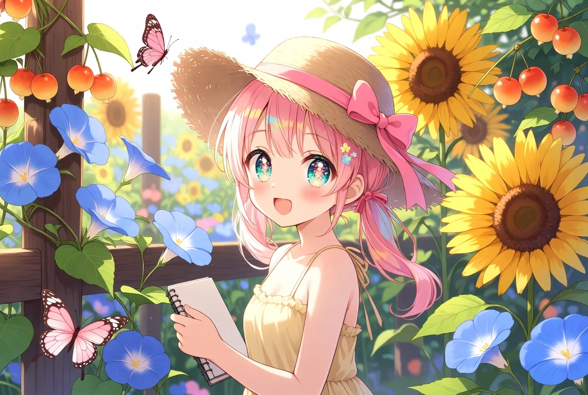eoixn's tweet photo. 花の名前は夏の宝🌻

るんるん見つけて���よう🌞
ひまわり朝顔ほおずき🌺

わくわく声に出すたび🎵
花とも友だちだね🦋

今日はいくつ見つかるかな🌈
にこにこノートに書こう📝

#花の名前 #花あそび #自然体験 https://t.co/fOI21seQ1z
