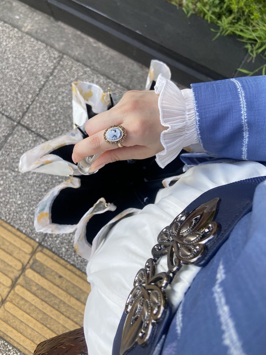 knra_2's tweet photo. 暑かったけど
してみたかったコーデが出来たので満足( *´꒳`* )
着物×スカート×太めベルトコーデ楽しかったー！ https://t.co/mkon2bvM9A
