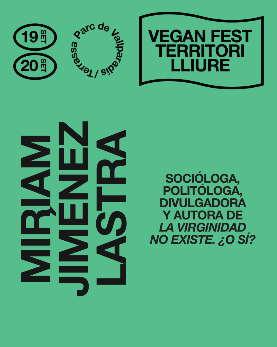 VeganFestCat's tweet photo. Miriam Jiménez Lastra @MiriamJLas torna al Vegan Fest amb la xerrada «Macrogranges i piscifactories: la màxima expressió del capitalisme».

🗓️ 19 de setembre · 16 h
📍 Escenari ÀNIMA · Parc de Vallparadís, Terrassa

#veganfest✊🏻🥕 https://t.co/QHGd4V3aIb