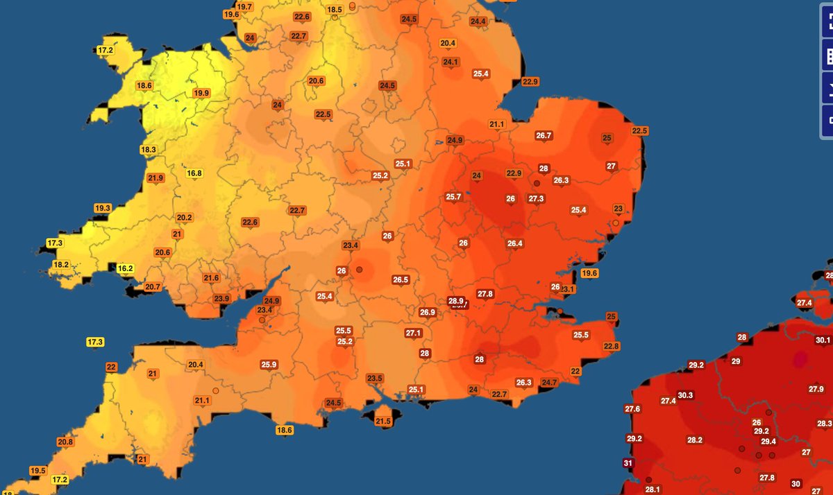 TheSnowDreamer's tweet photo. Maybe it felt boiling hot at time but tops 28.9C at Heathrow during Live Aid and this was 2nd hottest day of year. 

You wouldn't blink twice now. Just tells you how much has changed. https://t.co/LHxPU9qCbQ