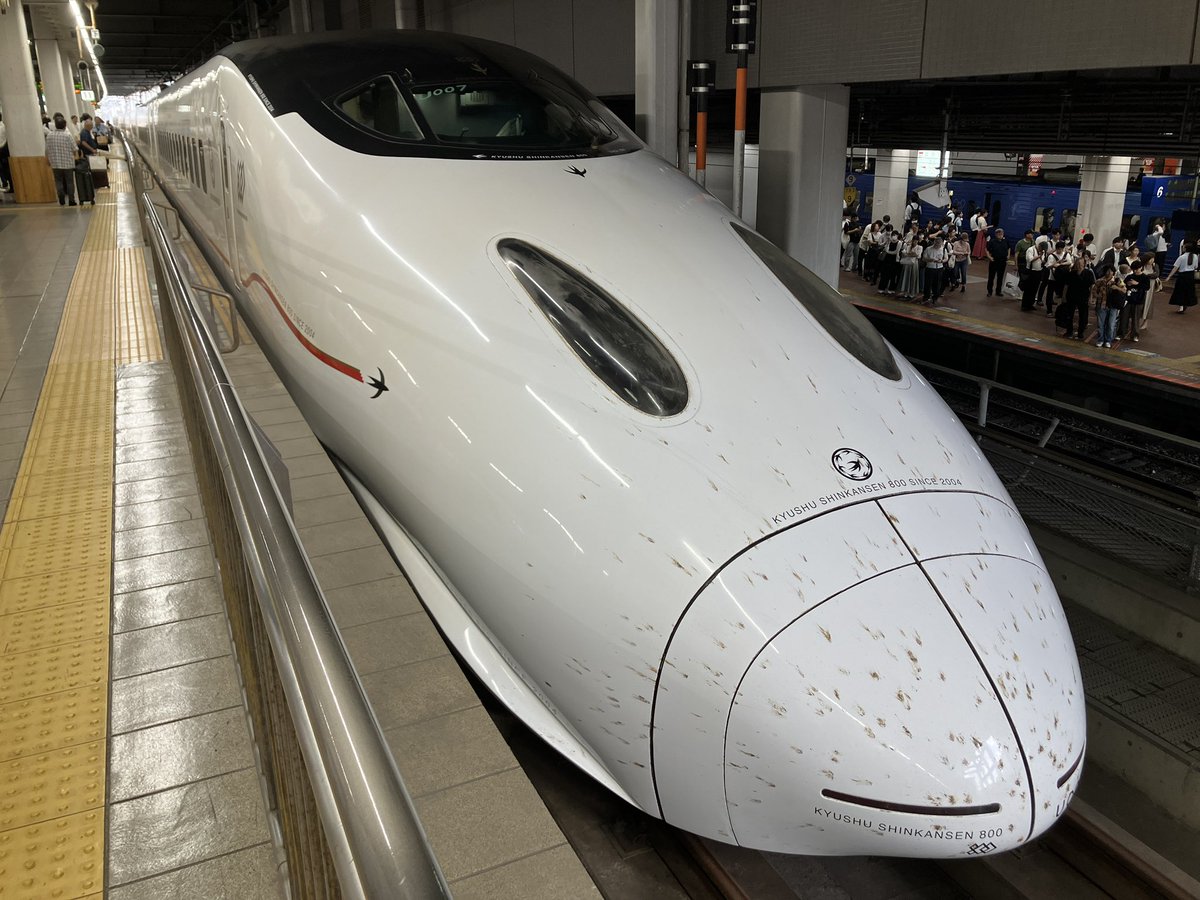 gekivcom_re's tweet photo. 九州新幹線一部区間運転再開(博多〜筑後船小屋)

博多駅発の下り1番列車はつばめ391号筑後船小屋行き(全車自由席)
使用車両は800系U007編成

800系の筑後船小屋行き表示は初めて見ました。熊本まで再開していないけど、車両の検査はどうするんだろか https://t.co/Peqe4OntI0