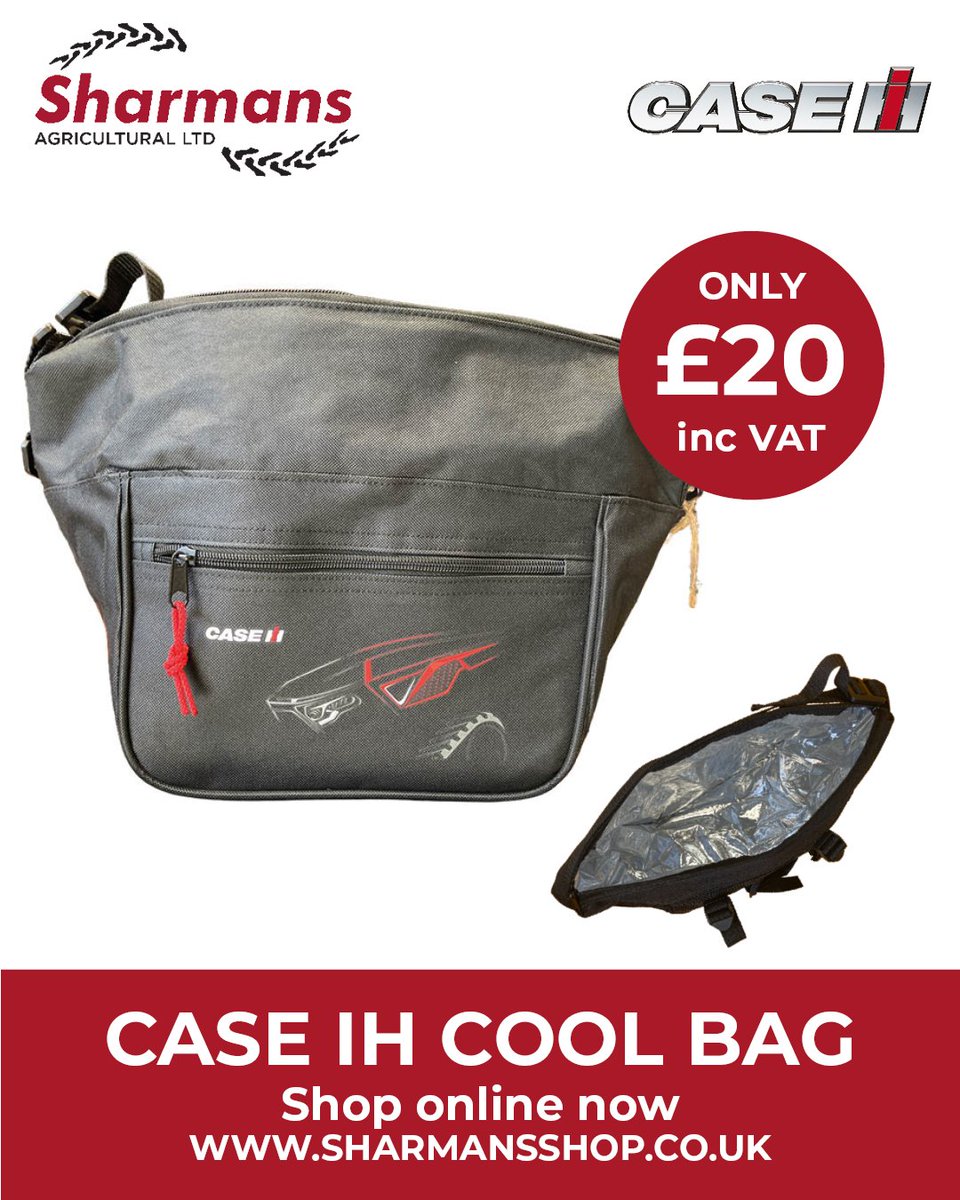 Sharmansagri's tweet photo. This Case IH cool bag is perfect for long days ❄️
It has a main compartment with 2-way zipper, generous padding and a washable interior.
Get yours here 👉🏻 https://t.co/oLI7i4lp21
#CaseIH #CoolBag #SharmansShop https://t.co/vpoWbWDkNo