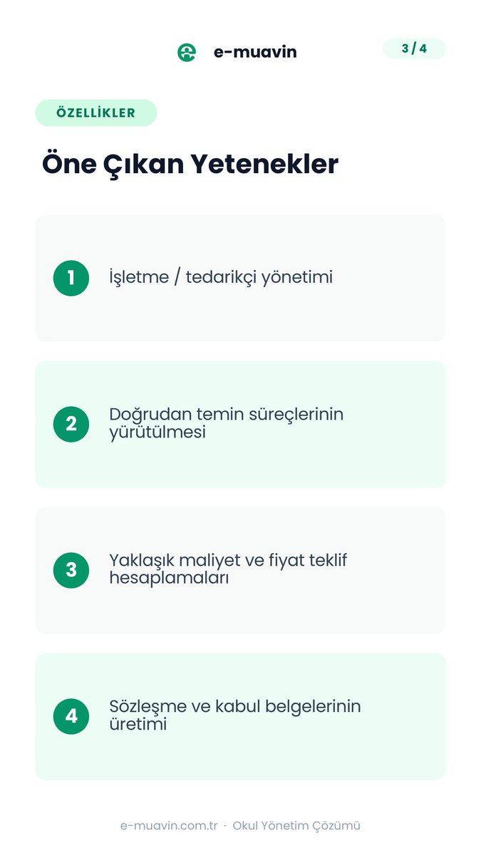 e_muavin's tweet photo. Doğrudan temin evrakını elle hazırlamayı bırakın. 📑
Yaklaşık maliyet, piyasa fiyat araştırması tutanağı, sözleşme, muayene kabul belgesi — hesaplar otomatik, çıktılar imzaya hazır.

🎁 HOSGELDIN100 kuponuyla %100 indirim
💳 Kredi kartı gerekmez

👉 https://t.co/16l24LzIhY https://t.co/7nPjObydnh
