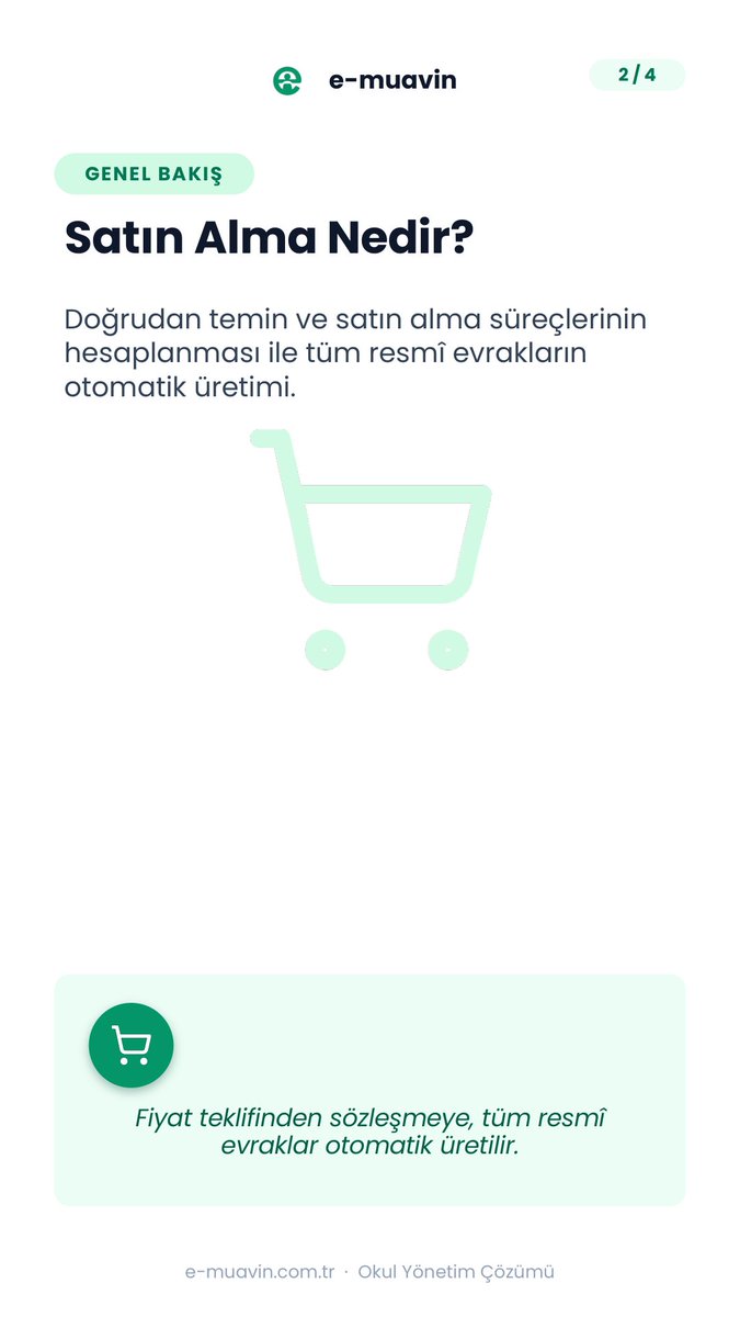 e_muavin's tweet photo. Doğrudan temin evrakını elle hazırlamayı bırakın. 📑
Yaklaşık maliyet, piyasa fiyat araştırması tutanağı, sözleşme, muayene kabul belgesi — hesaplar otomatik, çıktılar imzaya hazır.

🎁 HOSGELDIN100 kuponuyla %100 indirim
💳 Kredi kartı gerekmez

👉 https://t.co/16l24LzIhY https://t.co/7nPjObydnh