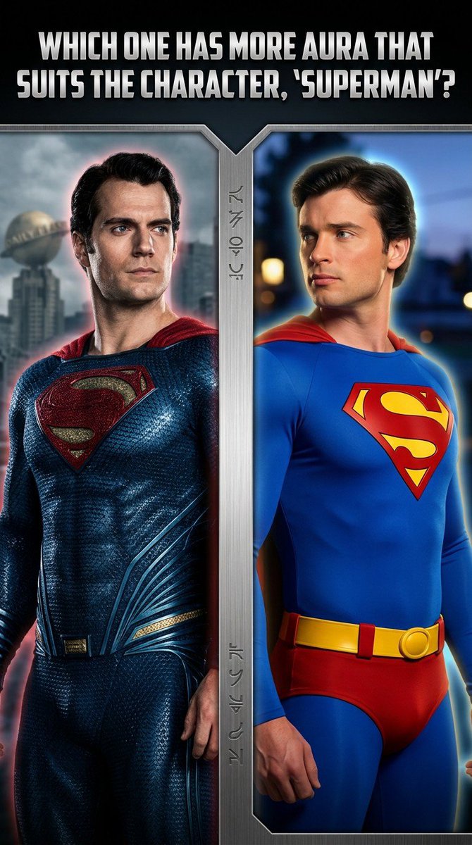 Sanusi_eduacted's tweet photo. Which one of them has the Aura that be fits the title, "Superman?" 

Is it the man from Man of Steel?

                    Or
Is it the man from Smallville Highschool? https://t.co/HzURAODTFN