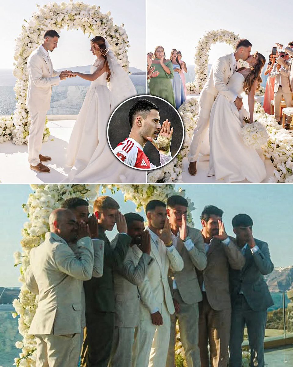 deceejays's tweet photo. Martinelli with his signature celebration on his wedding day 😮‍💨
#arsenal 
#brazil https://t.co/1jLkWJoMJP