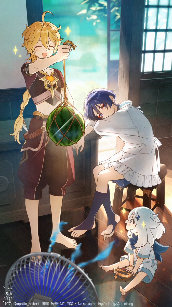 apollo_hotori's tweet photo. 暑中幻覚見舞〜🍉 https://t.co/MNTsgtuyRY