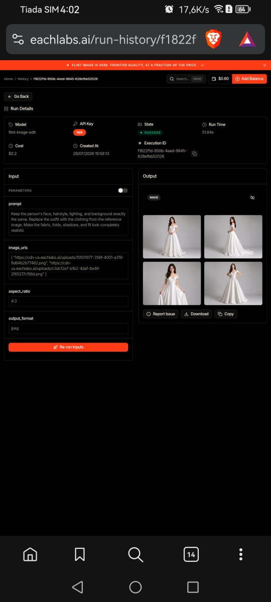 maputtiihh_02's tweet photo. Outfit swap with Flint Image Edit.

1 model photo + 1 dress reference = realistic results while preserving the original scene.

Before → After 👇

@eachlabs
#AI #ImageEditing #FlintImageEdit https://t.co/8bm3ySKEIP
