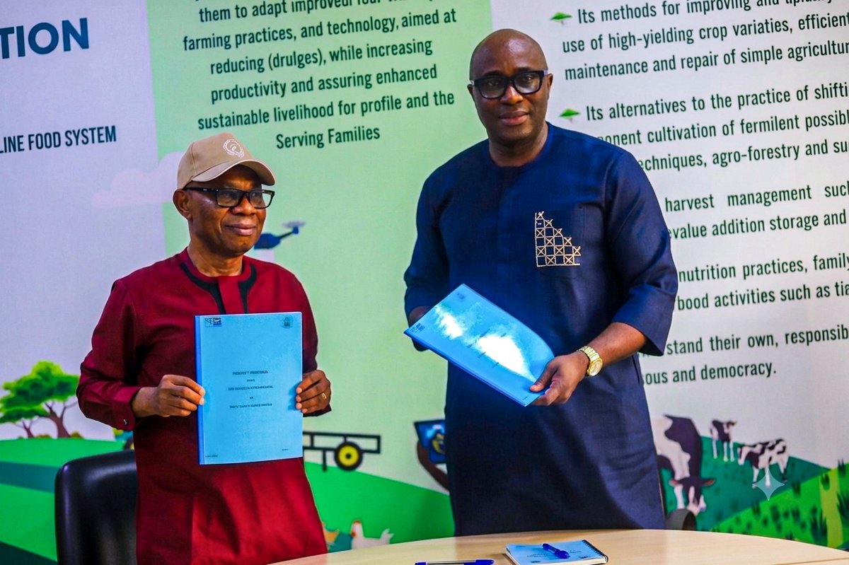 LeventisAgriSch's tweet photo. LFN and @apdc_group have signed an MoU to strengthen collaboration in youth empowerment, agricultural skills development, agribusiness, capacity building, and resource mobilisation.
#leventisfoundation #apdc https://t.co/QQqJIlfjR3