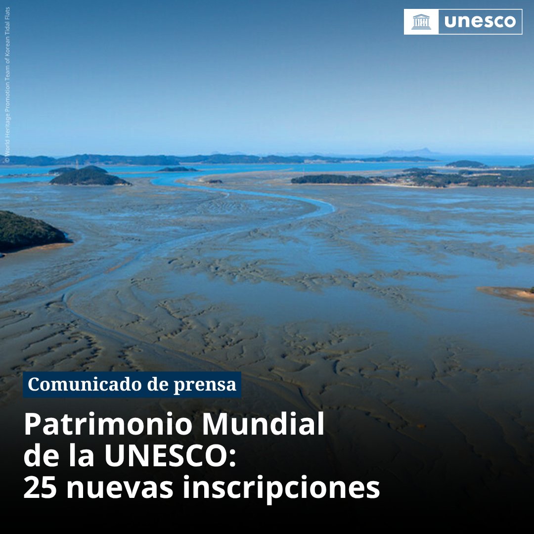 UNESCO_es's tweet photo. El Comité del Patrimonio Mundial ha concluido su 48.ª reunión en Busan, República de Corea, con la incorporación de 25 nuevos sitios a la Lista del Patrimonio Mundial de la UNESCO. Todas las inscripciones se han aprobado por consenso, lo que refleja el espíritu de cooperación que fundamenta la Convención del Patrimonio Mundial de 1972.

En esta reunión, tres países africanos han inscrito su primer bien en la Lista del Patrimonio Mundial de la UNESCO —Comoras, Santo Tomé y Príncipe, y Sudán del Sur— una muestra del compromiso de la Organización con una Lista más equilibrada y representativa. El Comité también ha añadido seis sitios a la Lista del Patrimonio Mundial en Peligro, un reconocimiento tanto del valor de dichos sitios como de la necesidad de protegerlos.

Más información: https://t.co/ti2kTJG34m