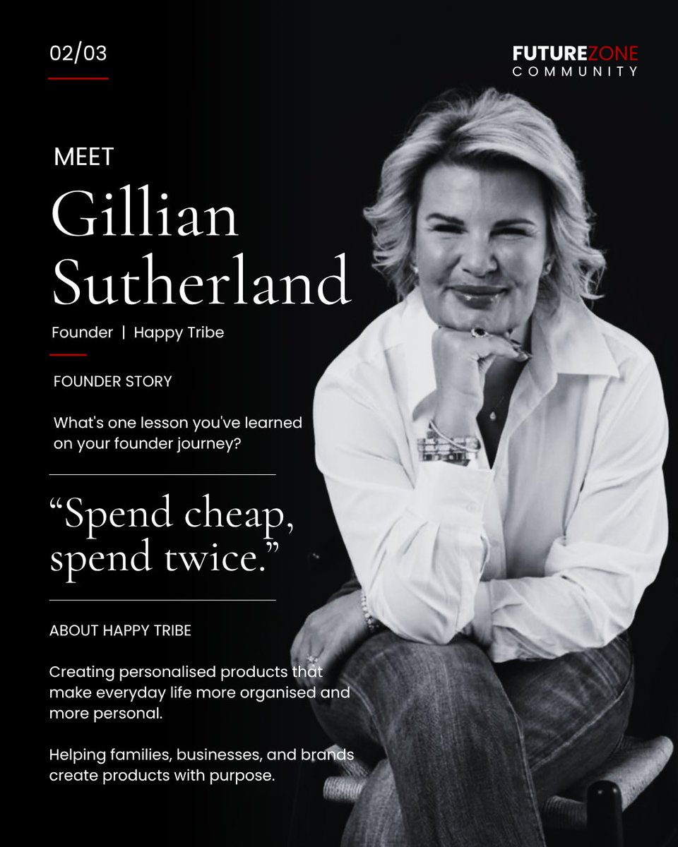 futurezone_ae's tweet photo. 🎙️ Meet Gillian Sutherland, Founder of Happy Tribe.
Happy Tribe:
🔗 Website: https://t.co/unzmnBD2li
📸 Instagram: @thehappytribe.ae
Join us at Founder Spotlight Showcase
📅 8 September 2026 | 8:30 AM – 4:00PM
📍 Millennium Al Barsha, Dubai
#FounderJourney #FutureZoneCommunity https://t.co/yphFT6YHts