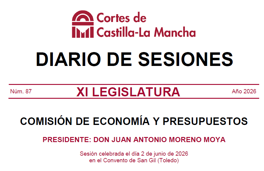 cortesclm's tweet photo. 🧐 Ya está disponible para consulta y descarga el Diario de Sesiones de la Comisión de #Presupuestos del 2 de junio presidida por @jamorenomoya, con comparecencia del presidente de la Cámara de Cuentas de #CLM @andujarhellin para exponer la Memoria Anual: https://t.co/s7sO2jpPqw https://t.co/b6XiK5X8qF